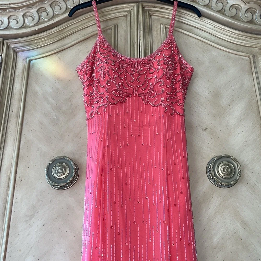 Alyce Designs Beaded Dress Gown prom wedding special event absolutely gorgeous - Picture 5 of 15